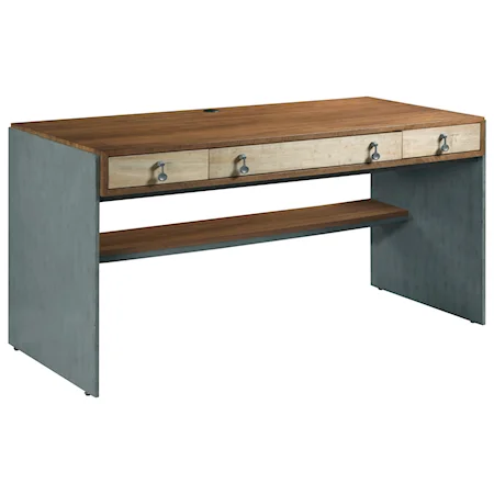 Contemporary Calligraphy Desk with Power Outlet